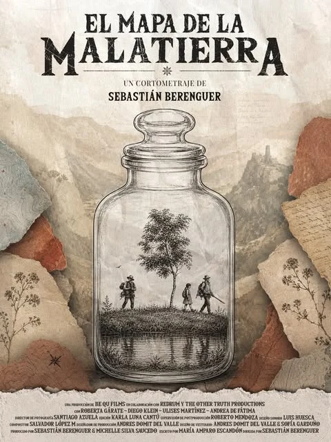 Póster de El Mapa de la Malatierra, un cortometraje de Sebastián Berenguer